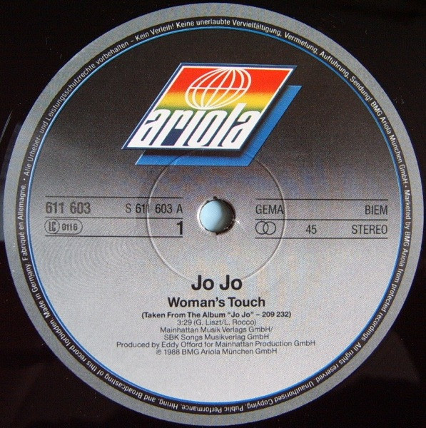 Jojo - Woman's Touch | Ariola (611 603) - 3