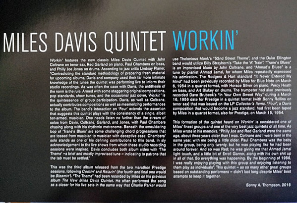 The Miles Davis Quintet - Workin' | Jazz Images (37030) - 2 The Miles Davis Quintet - Workin' | Jazz Images (37030) - 2