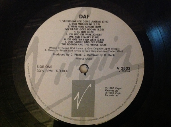 Deutsch Amerikanische Freundschaft - D.A.F. | Virgin (V2533) - 3