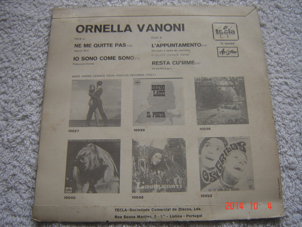 Ornella Vanoni - Ne Me Quitte Pas | Tecla (TI 10056) - 2