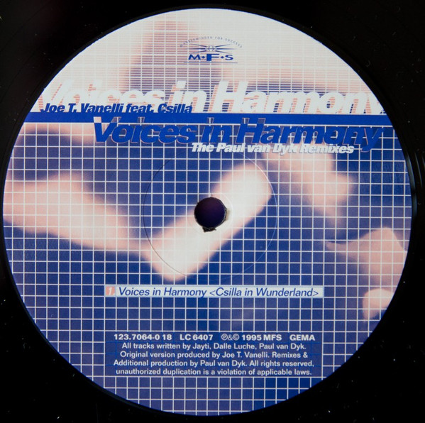 Joe T. Vannelli Feat. Csilla - Voices In Harmony (The Paul Van Dyk Remixes) | MFS (MFS 7064-0) - 4