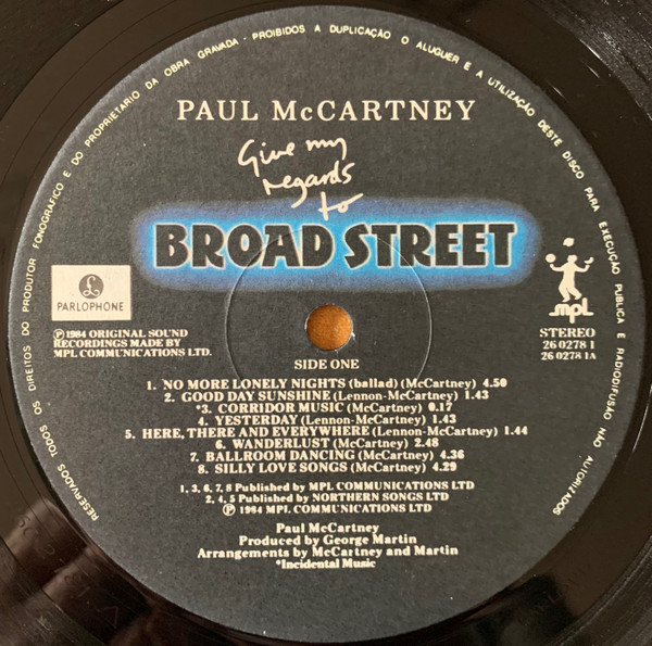 Paul McCartney - Give My Regards To Broad Street | Parlophone (2602781) - 3