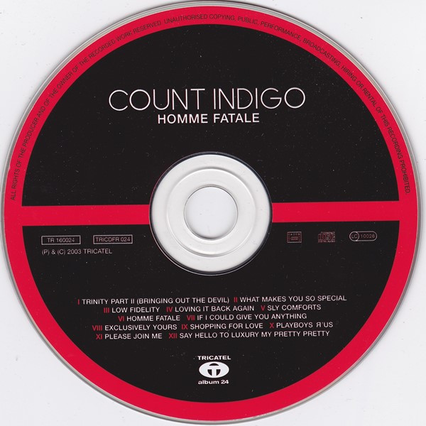 Count Indigo - Homme Fatale | Tricatel (TRICDFR 024) - 3 Count Indigo - Homme Fatale | Tricatel (TRICDFR 024) - 3