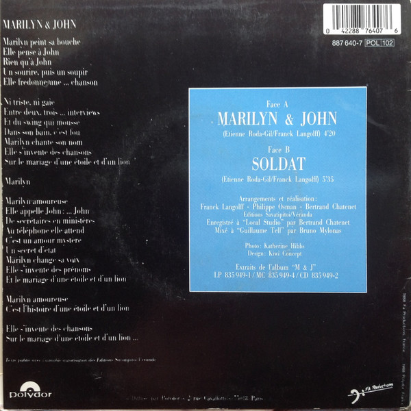 Vanessa Paradis - Marilyn & John | Polydor (887 640-7) - 2
