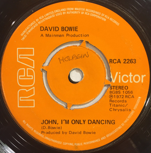 David Bowie - John, I'm Only Dancing / Hang On To Yourself | RCA Victor (RCA 2263) - main