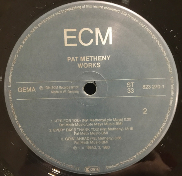 Pat Metheny - Works | ECM Records (823 270-1)