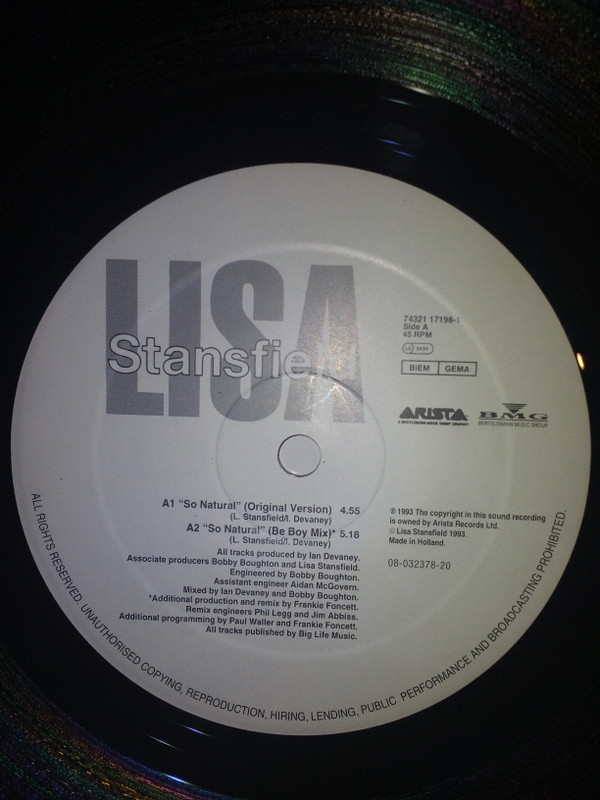 Lisa Stansfield - So Natural | Arista (74321 17198 1) - 3 Lisa Stansfield - So Natural | Arista (74321 17198 1) - 3