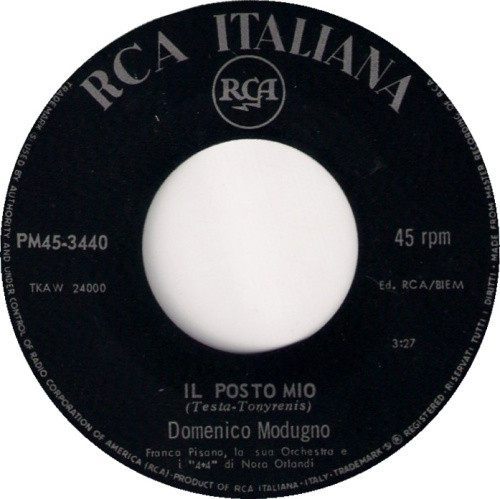 Domenico Modugno - Il Posto Mio | RCA Italiana (PM 3440) - 3