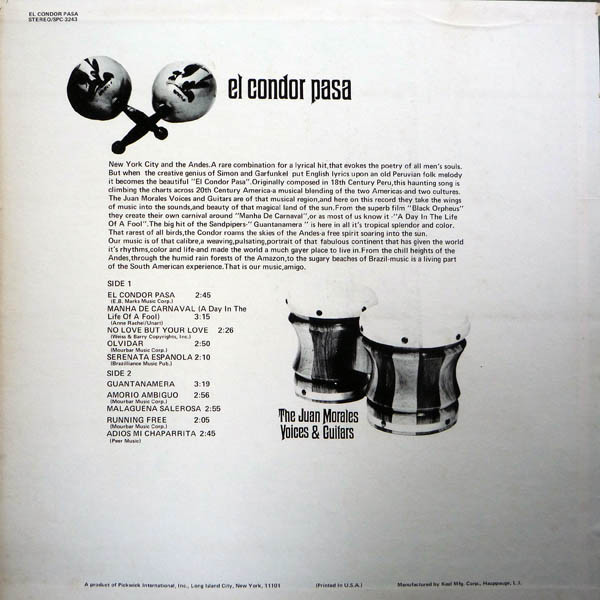 The Juan Morales Voices & Guitars - El Condor Pasa | Pickwick/33 Records (SPC-3243) - 2 The Juan Morales Voices & Guitars - El Condor Pasa | Pickwick/33 Records (SPC-3243) - 2