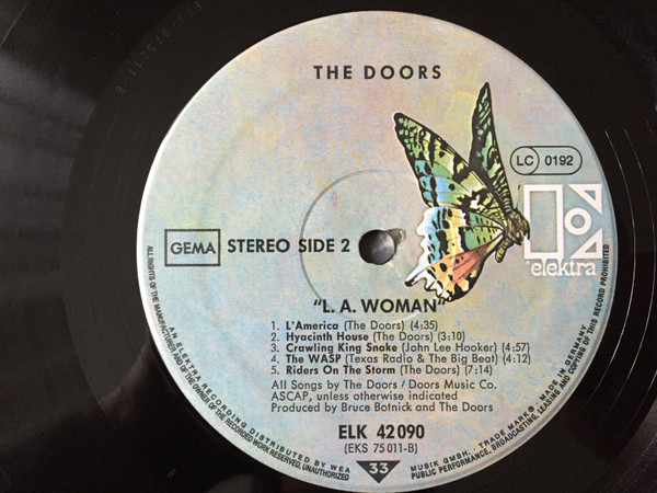 The Doors - L.A. Woman | Elektra (ELK 42 090-B) - 4 The Doors - L.A. Woman | Elektra (ELK 42 090-B) - 4