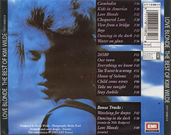 Kim Wilde - Love Blonde - The Best Of Kim Wilde | EMI France (0777 7 81085 2 8) - 2