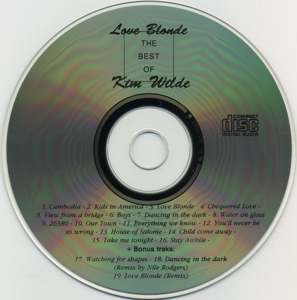 Kim Wilde - Love Blonde - The Best Of Kim Wilde | EMI France (0777 7 81085 2 8) - 3