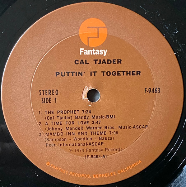 Cal Tjader - Puttin' It Together | Fantasy (F-9463) - 3 Cal Tjader - Puttin' It Together | Fantasy (F-9463) - 3