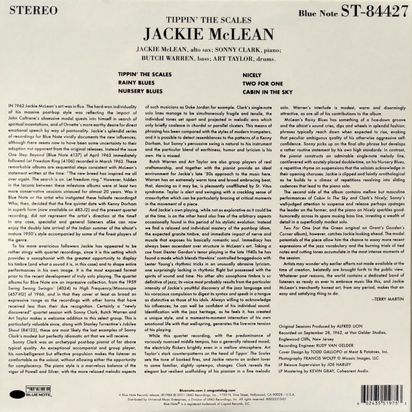 Jackie McLean - Tippin' The Scales | Blue Note (B0033313-01) - 2 Jackie McLean - Tippin' The Scales | Blue Note (B0033313-01) - 2
