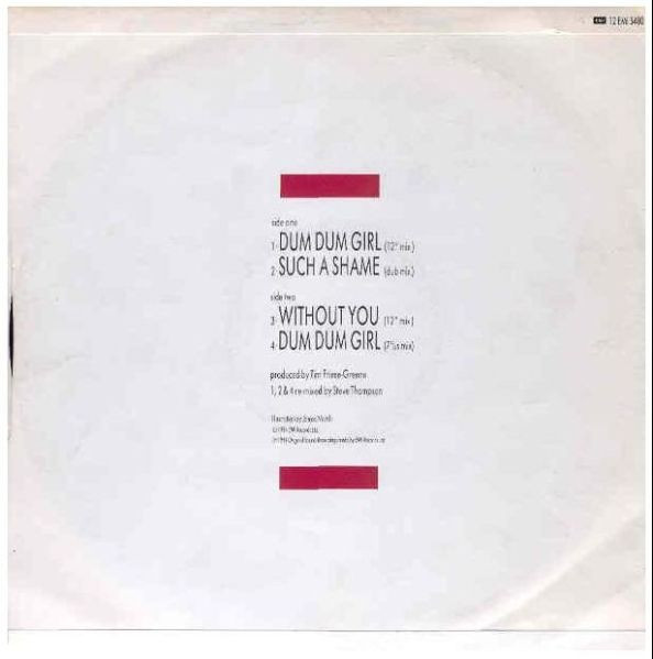 Talk Talk - Dum Dum Girl | EMI (12EMI 5480) - 2