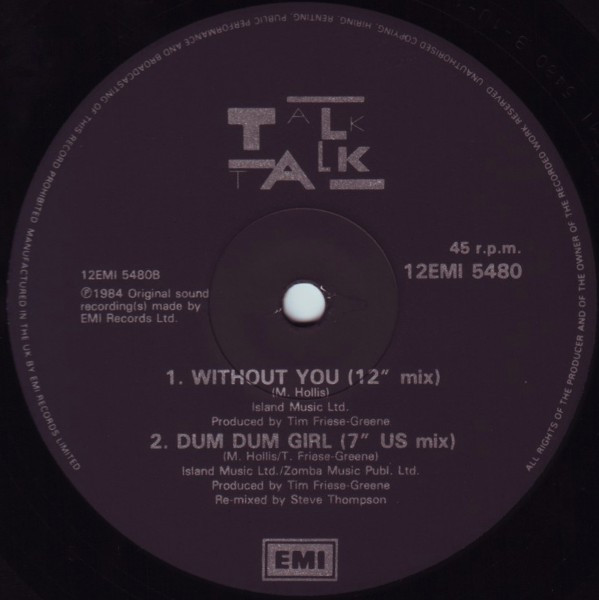 Talk Talk - Dum Dum Girl | EMI (12EMI 5480) - 4