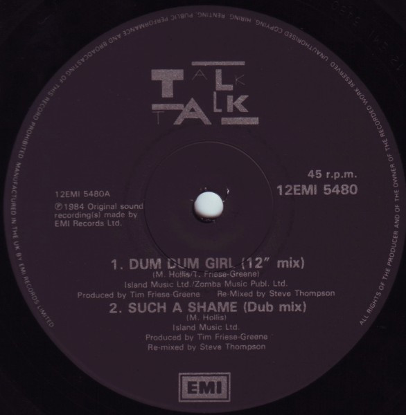 Talk Talk - Dum Dum Girl | EMI (12EMI 5480) - 3