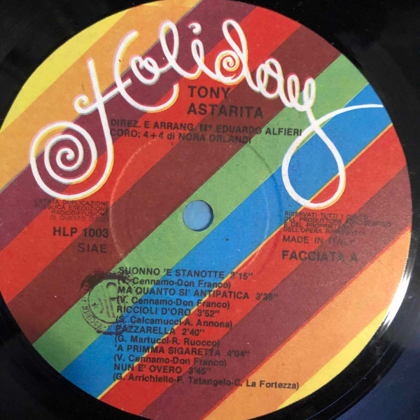 Tony Astarita - 1981 | Holiday (HLP 1003) - 3 Tony Astarita - 1981 | Holiday (HLP 1003) - 3