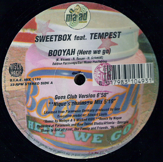 Sweetbox Feat. Tempest - Booyah (Here We Go) | Discomagic Records (MIX 1190) - main Sweetbox Feat. Tempest - Booyah (Here We Go) | Discomagic Records (MIX 1190) - main