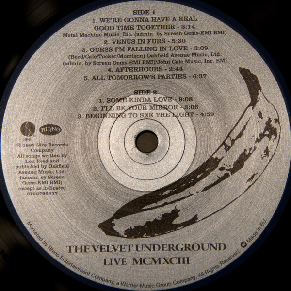 The Velvet Underground - Live MCMXCIII | Sire (8122795937) - 3