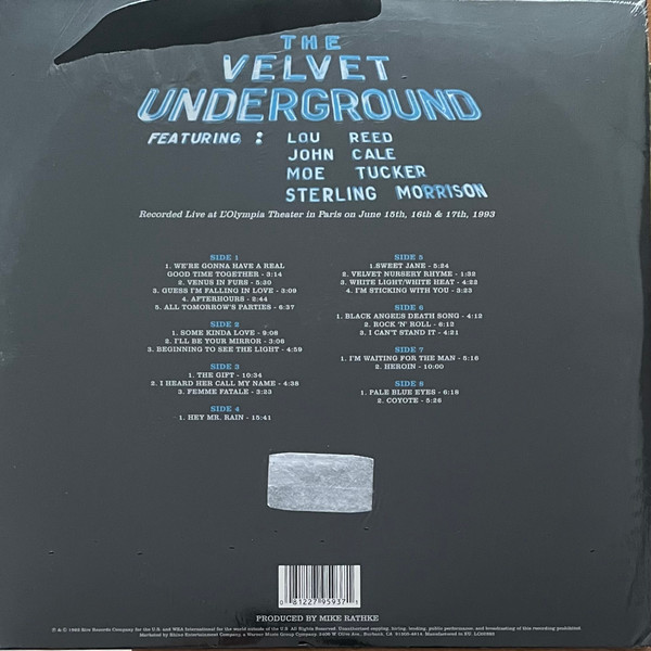 The Velvet Underground - Live MCMXCIII | Sire (8122795937) - 2