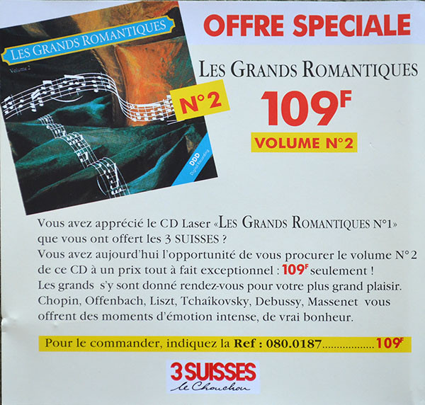 Various - Les Grands Romantiques Volume 1 | 3 Suisses (IMP 9386) - 2 Various - Les Grands Romantiques Volume 1 | 3 Suisses (IMP 9386) - 2