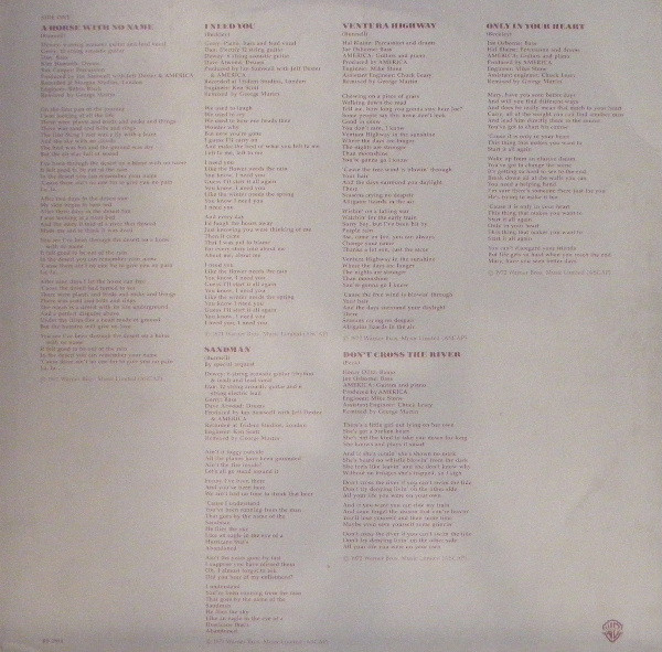 America - History · America's Greatest Hits | Warner Bros. Records (BS 2894) - 3 America - History · America's Greatest Hits | Warner Bros. Records (BS 2894) - 3