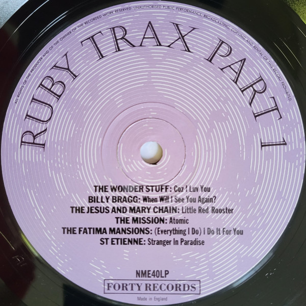 Various - Ruby Trax - The NME's Roaring Forty | New Musical Express (NME40LP) - 4