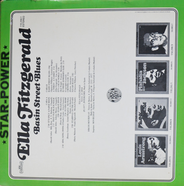 Ella Fitzgerald - Basin Street Blues | Intercord (110.298/7) - 2 Ella Fitzgerald - Basin Street Blues | Intercord (110.298/7) - 2