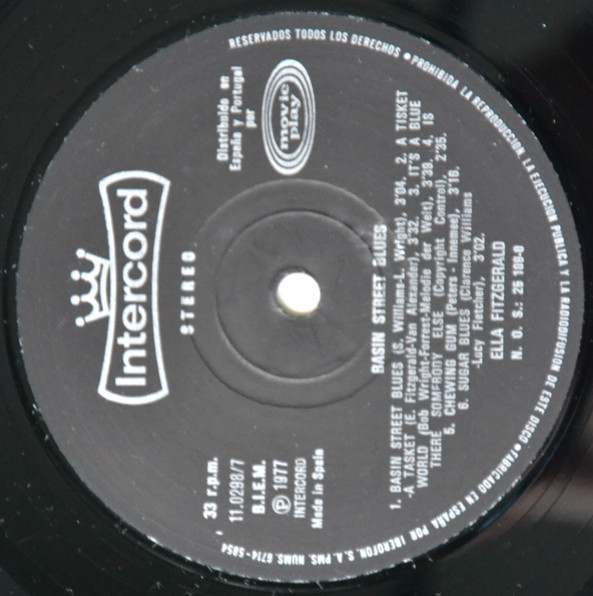 Ella Fitzgerald - Basin Street Blues | Intercord (110.298/7) - 3 Ella Fitzgerald - Basin Street Blues | Intercord (110.298/7) - 3