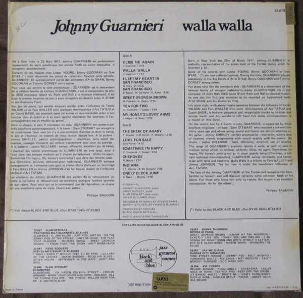 Johnny Guarnieri - Walla Walla | Black And Blue (33.078) - 2 Johnny Guarnieri - Walla Walla | Black And Blue (33.078) - 2
