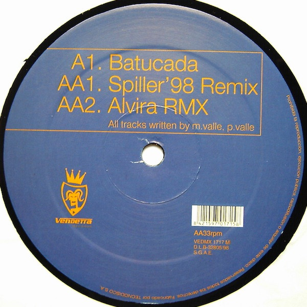 Spiller - Batucada | Vendetta Records (VENMX 1717 M)