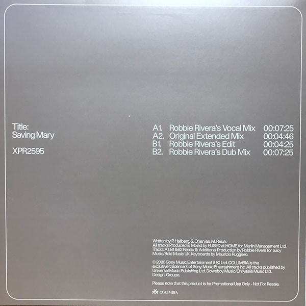 Fused - Saving Mary | Columbia (XPR2595) - 2 Fused - Saving Mary | Columbia (XPR2595) - 2