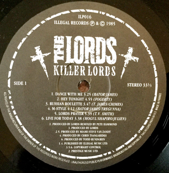 Lords Of The New Church - Killer Lords | Illegal Records (ILP016) - 3