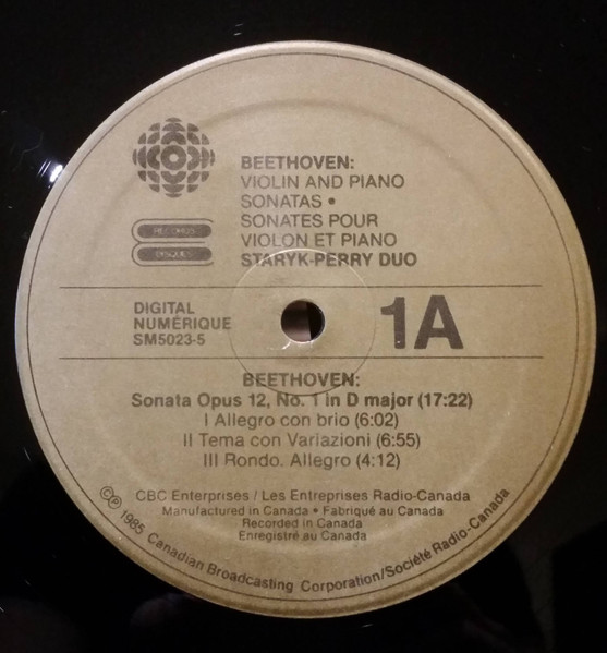 Ludwig van Beethoven , Staryk-Perry Duo , Steven Staryk , John Perry - Violin And Piano Sonatas = Sonates Pour Violon Et Piano = Geigen- Und Klaviersonaten | CBC Enterprises (SM5023-5) - 4 Ludwig van Beethoven , Staryk-Perry Duo , Steven Staryk , John Perry - Violin And Piano Sonatas = Sonates Pour Violon Et Piano = Geigen- Und Klaviersonaten | CBC Enterprises (SM5023-5) - 4