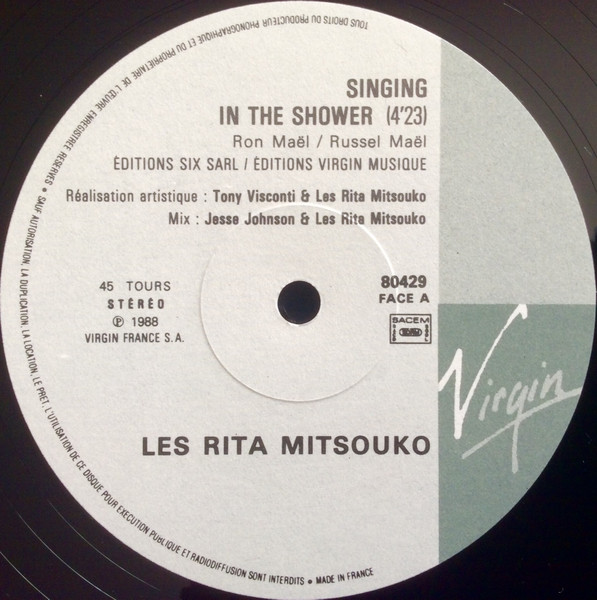 Les Rita Mitsouko & Sparks - Singing In The Shower | Virgin (80429) - 3 Les Rita Mitsouko & Sparks - Singing In The Shower | Virgin (80429) - 3