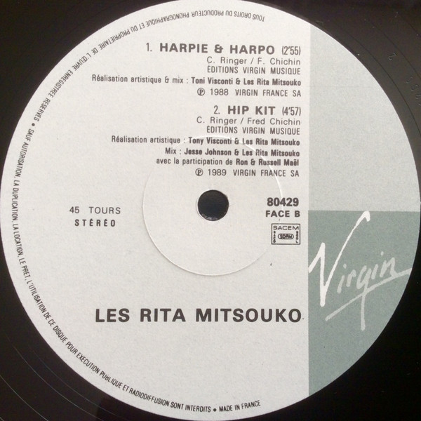 Les Rita Mitsouko & Sparks - Singing In The Shower | Virgin (80429) - 4 Les Rita Mitsouko & Sparks - Singing In The Shower | Virgin (80429) - 4