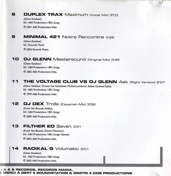 DJ Glenn & DJ Dex - Techno Force N°12 - Le Mix | Inca (TF 024) - 3