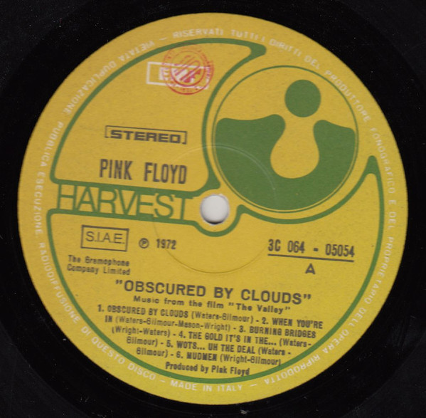 Pink Floyd - Obscured By Clouds | Harvest (3C 064 - 05054) - 3