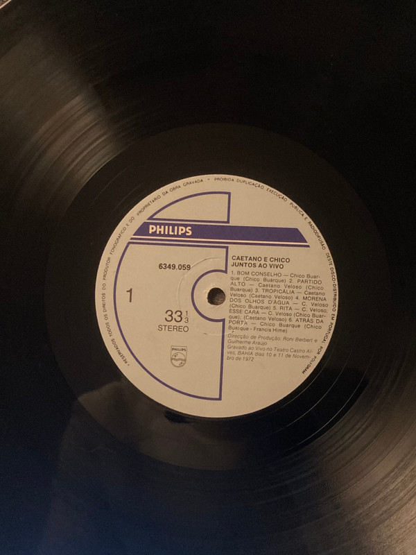 Caetano Veloso E Chico Buarque - Juntos E Ao Vivo | Philips (6349 059) - 2