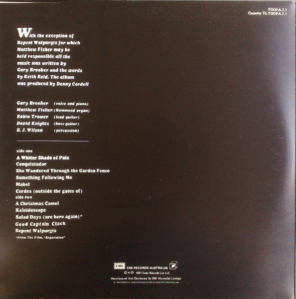Procol Harum - A Whiter Shade Of Pale / A Salty Dog | EMI (TOOFA.7-1/2) - 2 Procol Harum - A Whiter Shade Of Pale / A Salty Dog | EMI (TOOFA.7-1/2) - 2