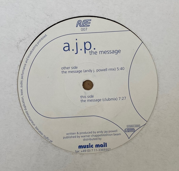 Andy Jay Powell - The Message | Fuse (FUSE 007) - main