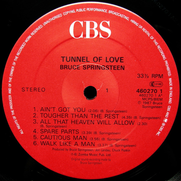 Bruce Springsteen - Tunnel Of Love | CBS (460270 1) - 3