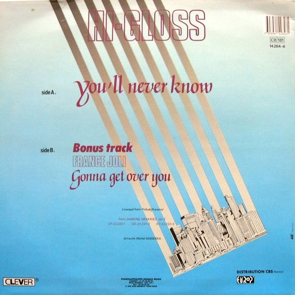 Hi-Gloss / France Joli - You'll Never Know / Gonna Get Over You | Clever (CLE 14284-6) - 2