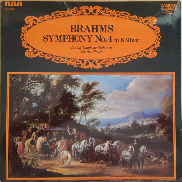Johannes Brahms , Boston Symphony Orchestra , Charles Munch - Symphony No. 4 In E Minor | RCA (CCV 5032) - main