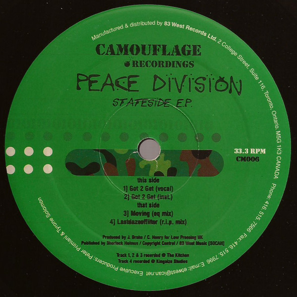 Peace Division - Stateside E.P. | Camouflage Recordings (CM 006) - main