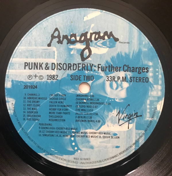 Various - Punk And Disorderly - Further Charges | Virgin (201924) - 3 Various - Punk And Disorderly - Further Charges | Virgin (201924) - 3