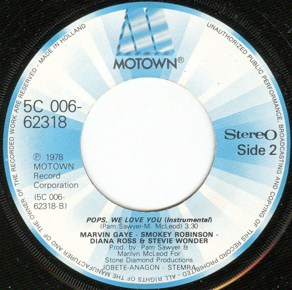 Diana Ross , Marvin Gaye , Smokey Robinson & Stevie Wonder - Pops, We Love You (Vocal & Instrumental) | Motown (5C 006-62318) - 4 Diana Ross , Marvin Gaye , Smokey Robinson & Stevie Wonder - Pops, We Love You (Vocal & Instrumental) | Motown (5C 006-62318) - 4