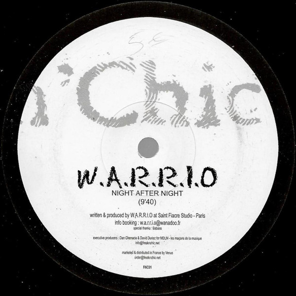W.A.R.R.I.O. - 9AM / Night After Night | Freak n' Chic (FNC01)