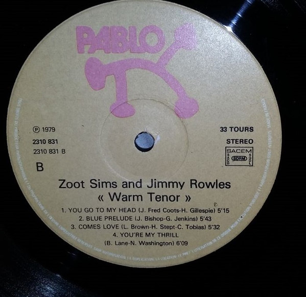 Zoot Sims And Jimmy Rowles - Warm Tenor | Pablo Records (2310 831) - 4 Zoot Sims And Jimmy Rowles - Warm Tenor | Pablo Records (2310 831) - 4